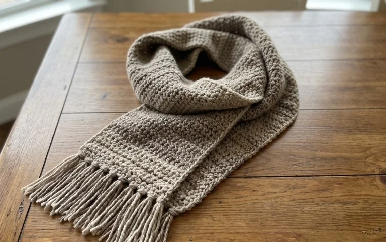 Easy Textured Crochet Scarf: Free Beginner Pattern
