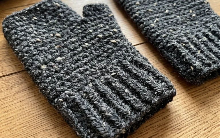 2 in 1 Fingerless Gloves & Mittens Free Crochet Pattern