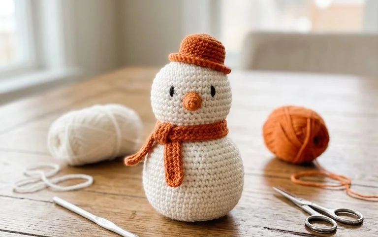 Easy Crochet Cute Snowman: Free Step-by-Step Pattern