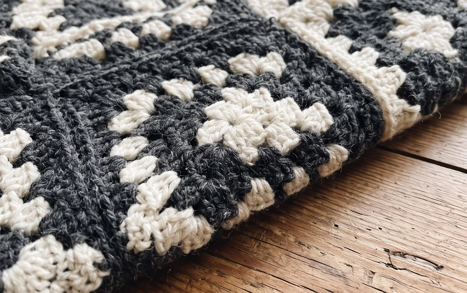 Granny Square Hooded Scarf Crochet Pattern