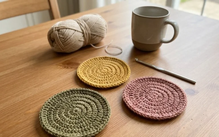 Easy Crochet Coasters: Free Pattern for Beginners
